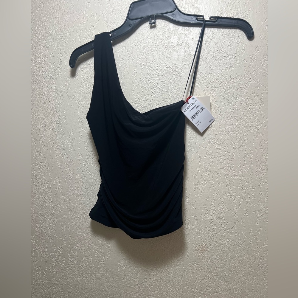 Elegant Black One-Shoulder Top